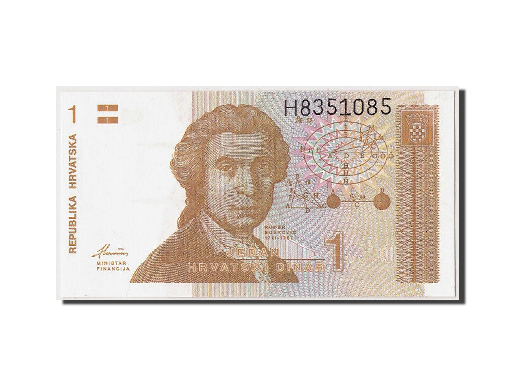 Geldschein, Kroatien, 1 Dinar, 1991, 1991-10-08, UNZ-