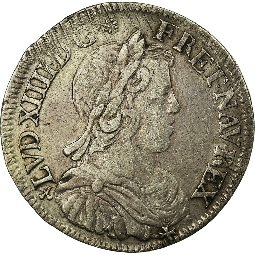 Moneta, Francja, Louis XIV, 1/2 Écu à la mèche longue, 1/2 Ecu, 1651, Angers