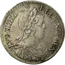 Moneta, Francja, Louis XIV, 1/2 Écu à la mèche longue, 1/2 Ecu, 1651, Angers