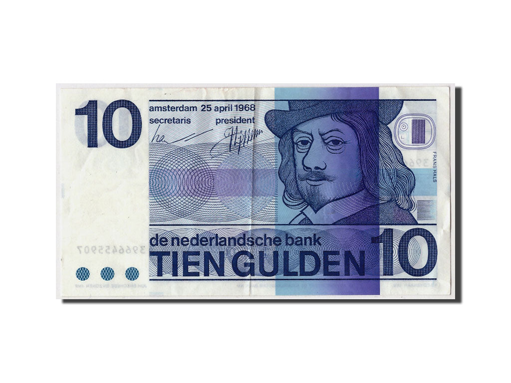 Banknote, Netherlands, 10 Gulden, 1968, 1968-04-25, AU(55-58)
