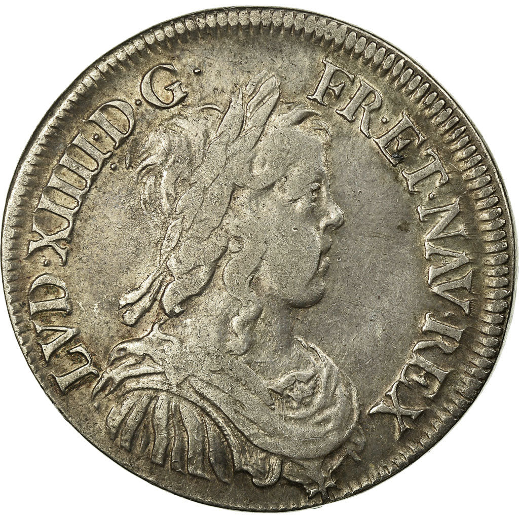 Monnaie, France, Louis XIV, 1/2 Écu à la mèche longue, 1/2 Ecu, 1647, Paris
