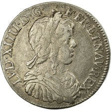 Moneda, Francia, Louis XIV, 1/2 Écu à la mèche longue, 1/2 Ecu, 1651