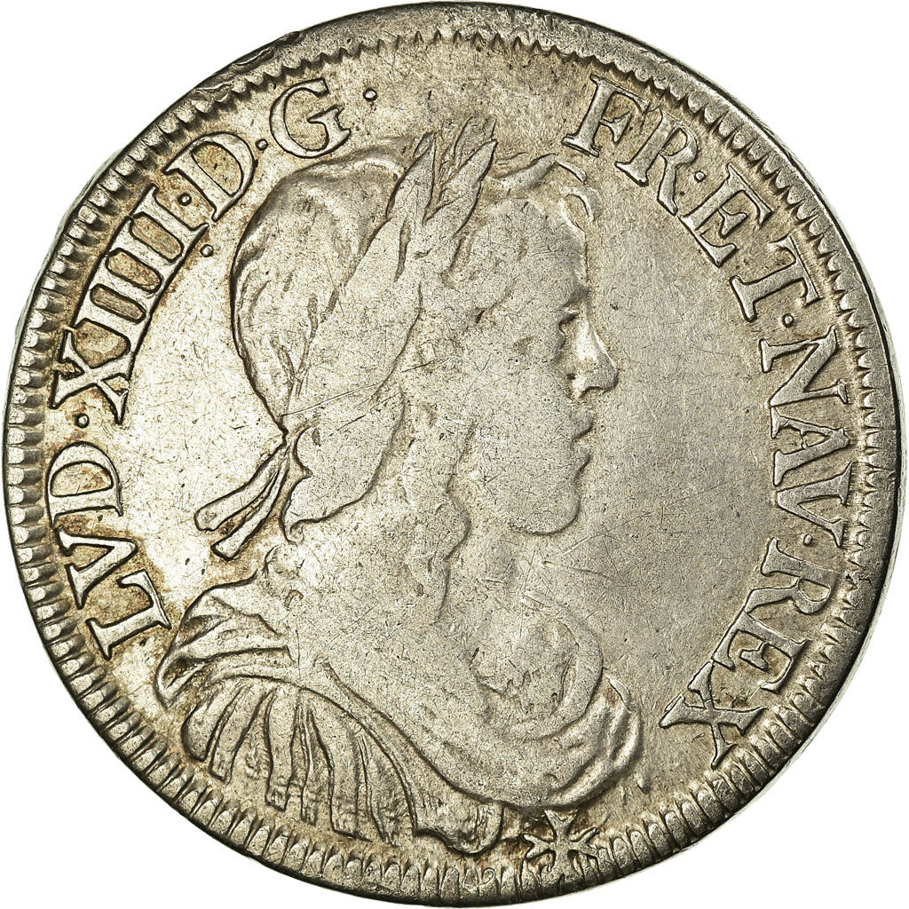 Coin, France, Louis XIV, 1/2 Écu à la mèche longue, 1/2 Ecu, 1648, Paris