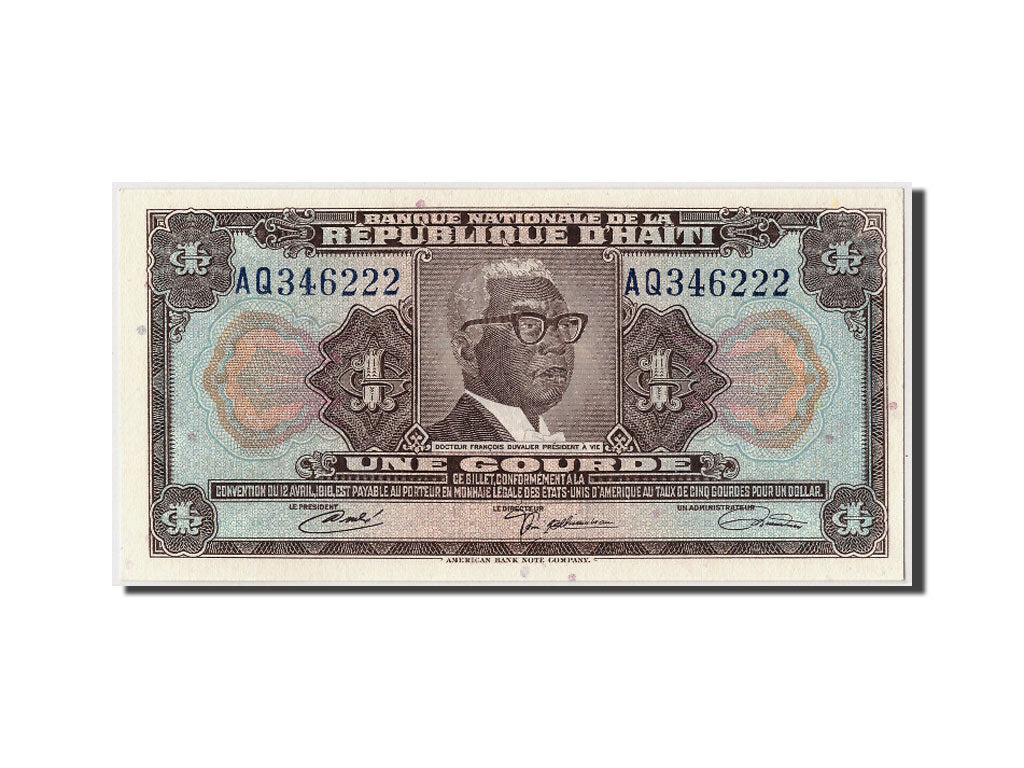 Haiti, 1 Gourde, 1919, KM #200a, UNC(65-70), AQ346222