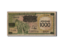 Greece, 1000 Drachmai on 100 Drachmai, 1939, KM #111a, VF(20-25), Gamma-178...