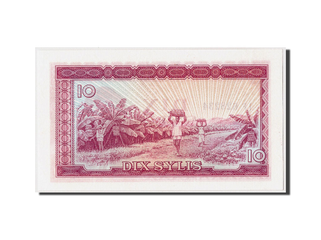 Biljet, Guinee, 10 Sylis, 1980, SPL