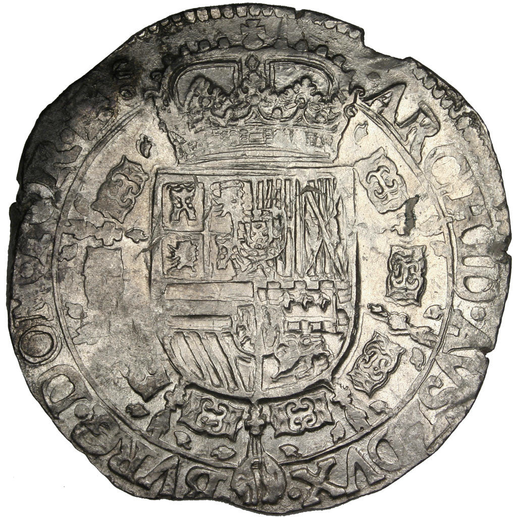 SPANISH NETHERLANDS, Patagon, 1657, Brabant, KM #53.3, EF(40-45), Silver, 28.05