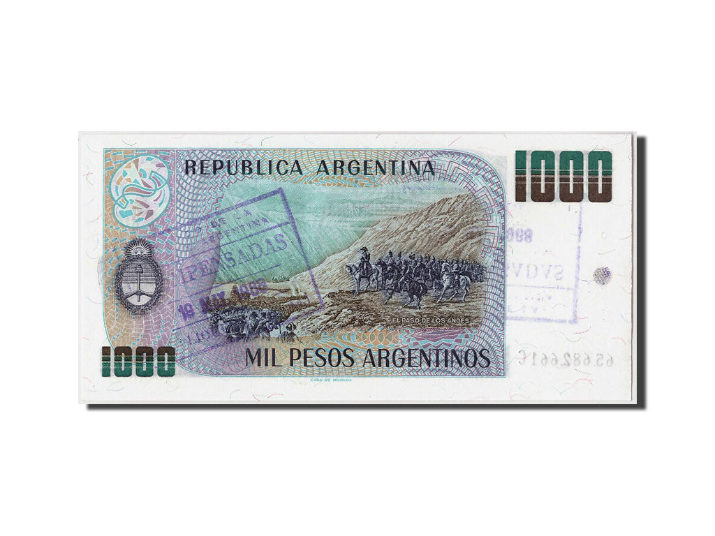 Argentina, 1000 Pesos Argentinos, KM #317b, UNC(65-70), 65.682.661C