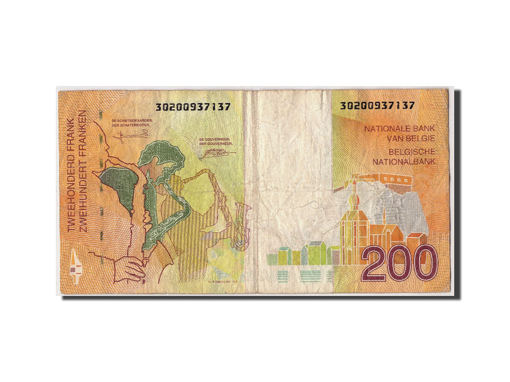 Belgium, 200 Francs, VF(20-25)