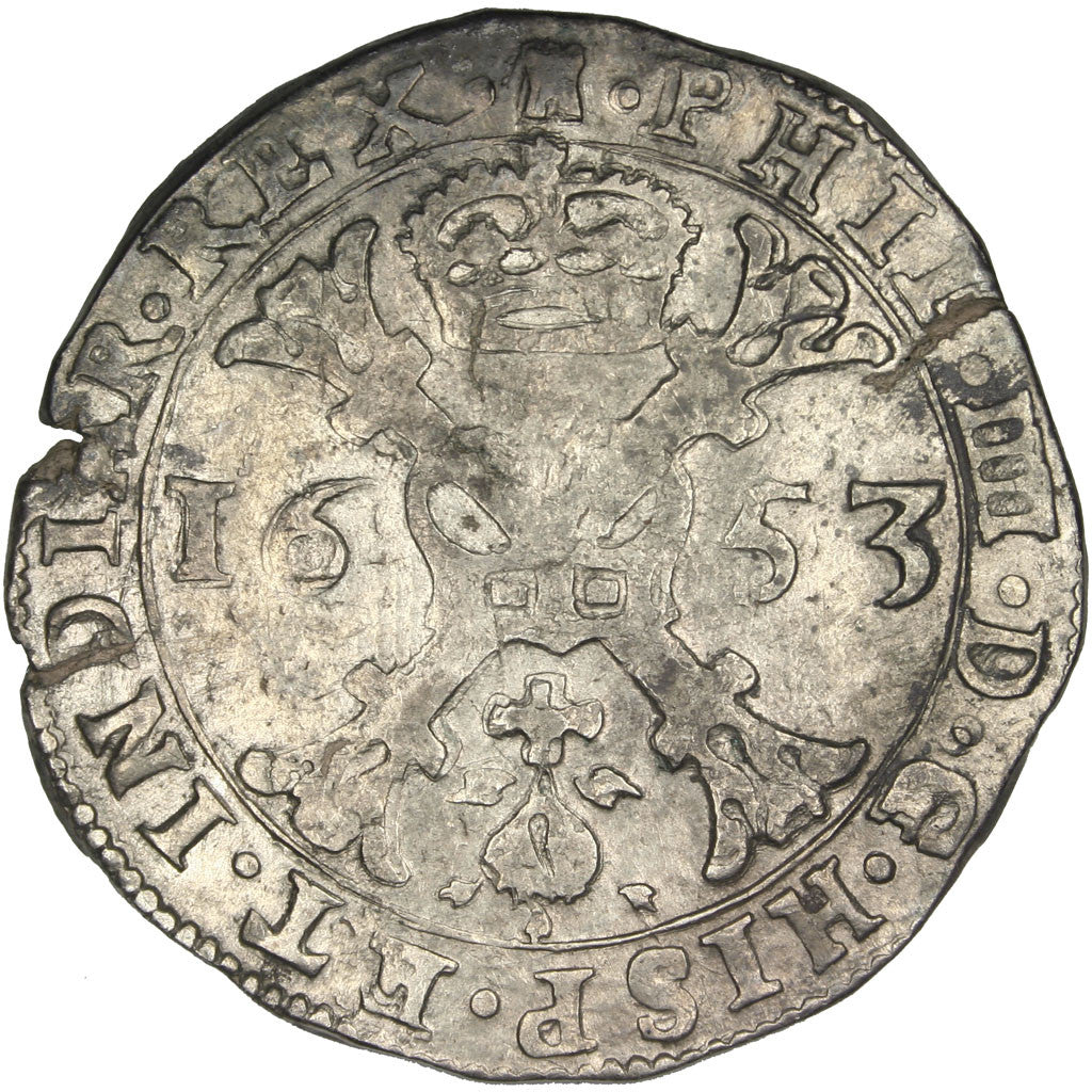 Coin, Spanish Netherlands, BRABANT, Patagon, 1653, Brabant, EF(40-45), Silver