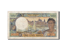 Billete, 500 Francs, Tahití, BC+