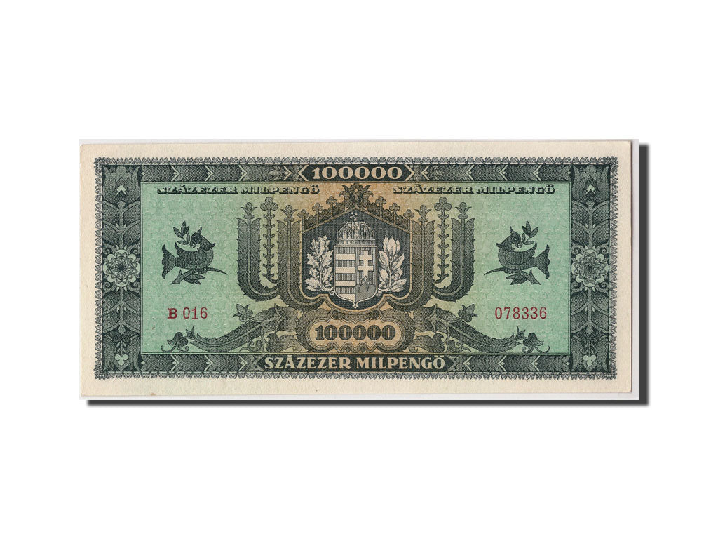 Banknote, Hungary, 100,000 Milpengö, 1946, 1946-04-29, UNC(63)