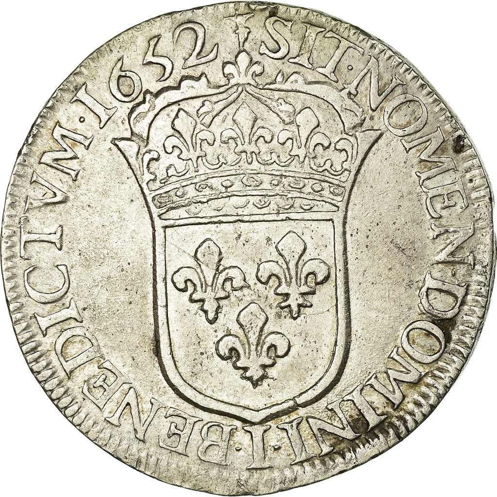 Coin, France, Louis XIV, Écu à la mèche longue, Ecu, 1652, Limoges