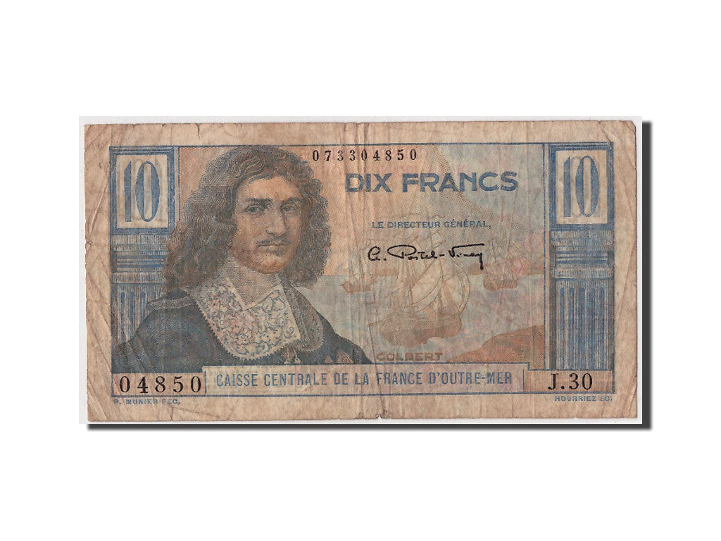 French Equatorial Africa, 10 Francs, KM #21, VF(20-25), 04850 J.30
