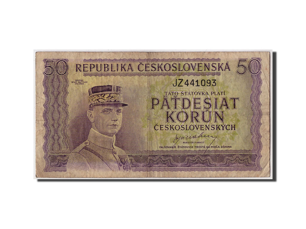 Czechoslovakia, 50 Korun, KM #62a, VF(20-25), JZ441093