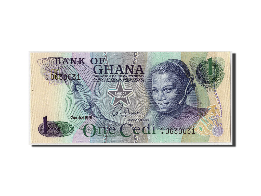 Banknote, Ghana, 1 Cedi, 1976, 1976-01-02, UNC(65-70)