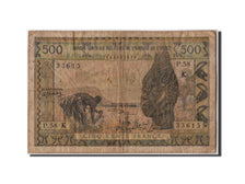 West African States, 500 Francs, KM #702Kl, VG(8-10), P.58 K 33615