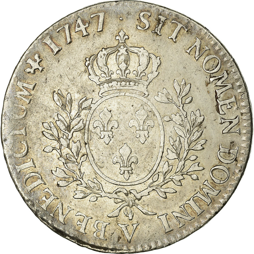 Coin, France, Louis XV, Écu au bandeau, Ecu, 1747, Troyes, EF(40-45), Silver