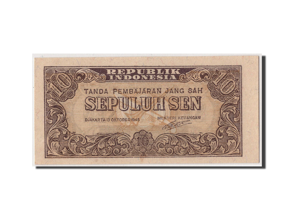 Banknot, Indonesia, 10 Sen, 1945, UNC(65-70)