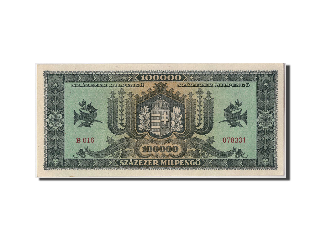 Hungary, 100,000 Milpengö, 1946, KM #127, 1946-04-29, UNC(63), B016 078331