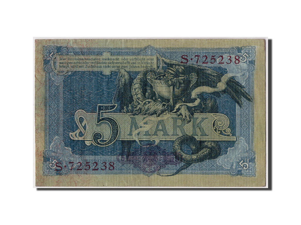 Banknote, Germany, 5 Mark, 1904, 1906-10-31, EF(40-45)