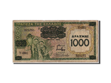 Banknote, Greece, 1000 Drachmai on 100 Drachmai, 1939, VF(20-25)