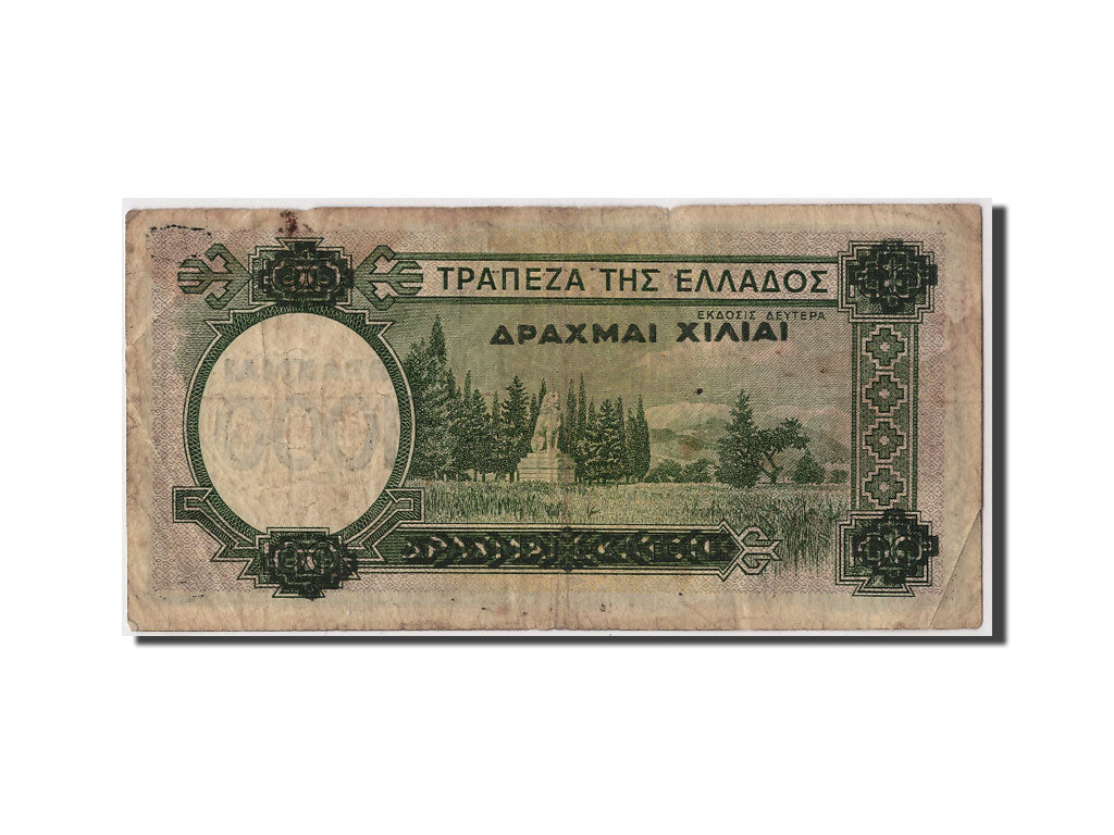 Banknote, Greece, 1000 Drachmai on 100 Drachmai, 1939, VF(20-25)