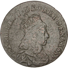 FRANCE, Liard, 1655, Meung sur Loire, VF(30-35), Copper, C2G #72, 3.38