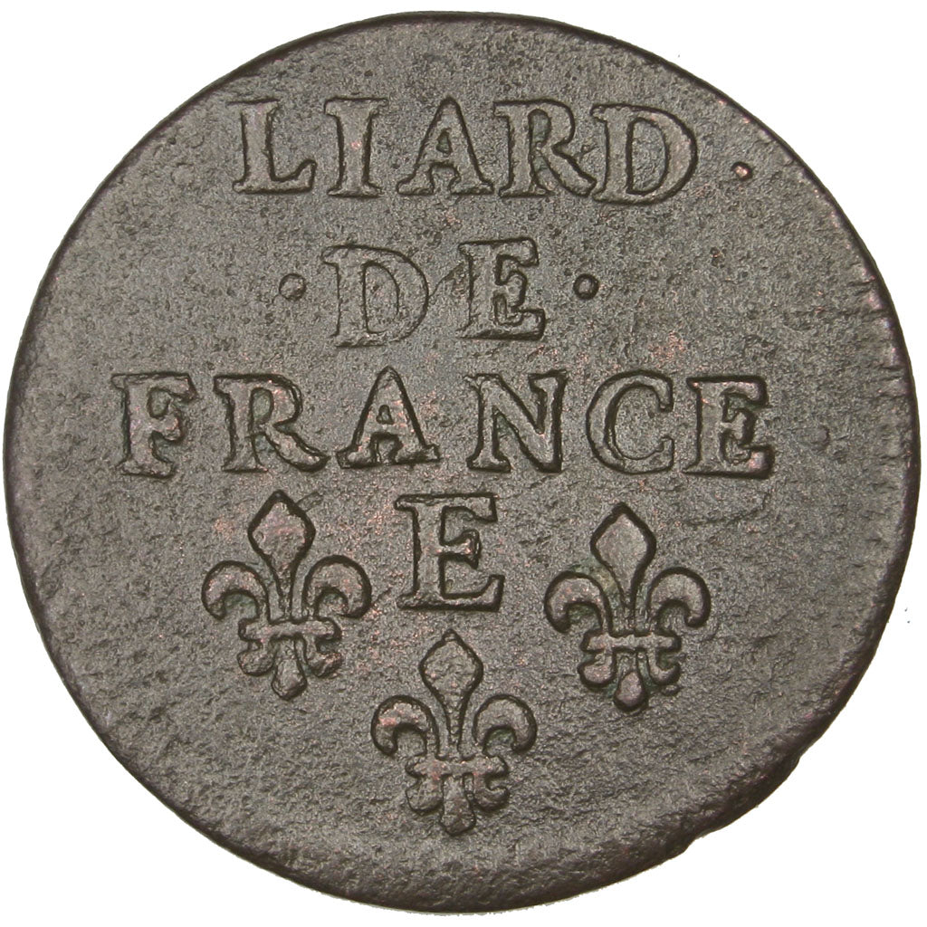 FRANCE, Liard, 1655, Meung sur Loire, VF(30-35), Copper, C2G #72, 3.38
