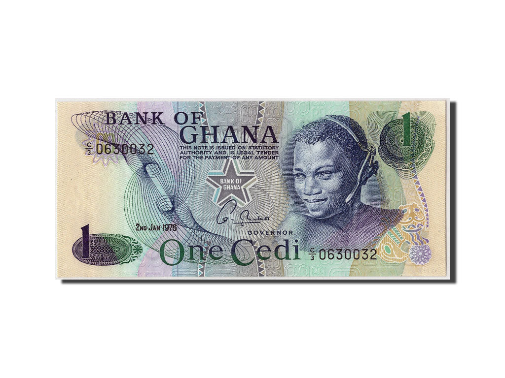 Ghana, 1 Cedi, 1976, KM #13c, 1976-01-02, UNC(65-70), C/3 0630032