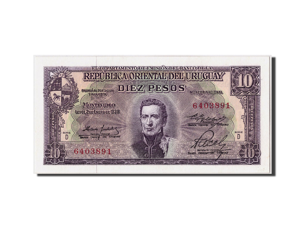 Uruguay, 10 Pesos, KM #42b, UNC(65-70), 6403891