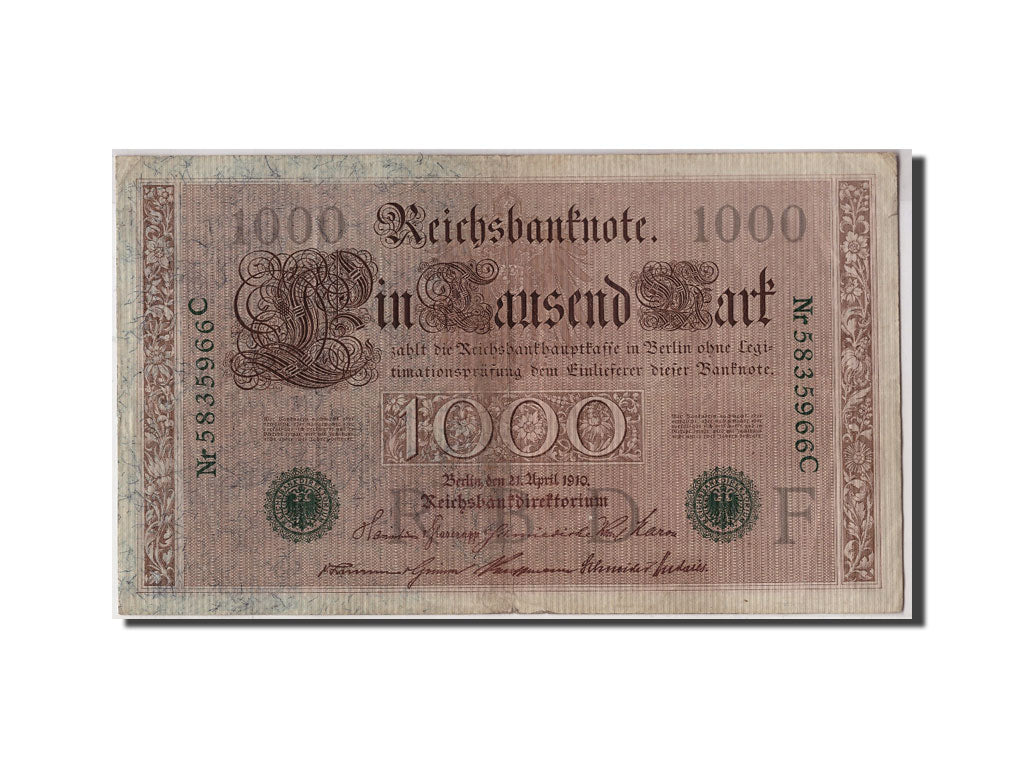 Germany, 1000 Mark, 1910, KM #45b, 1910-04-21, EF(40-45), 5835966C