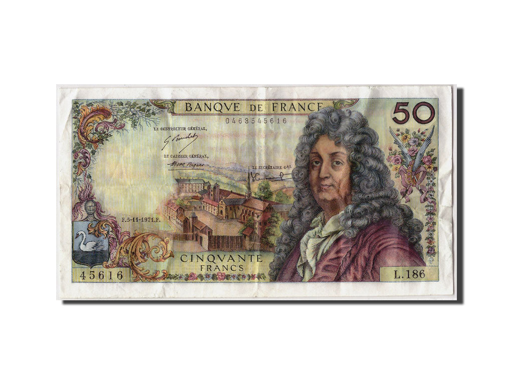 France, 50 Francs, 50 F 1962-1976 ''Racine'', 1971, KM #148d, 1971-11-05,...