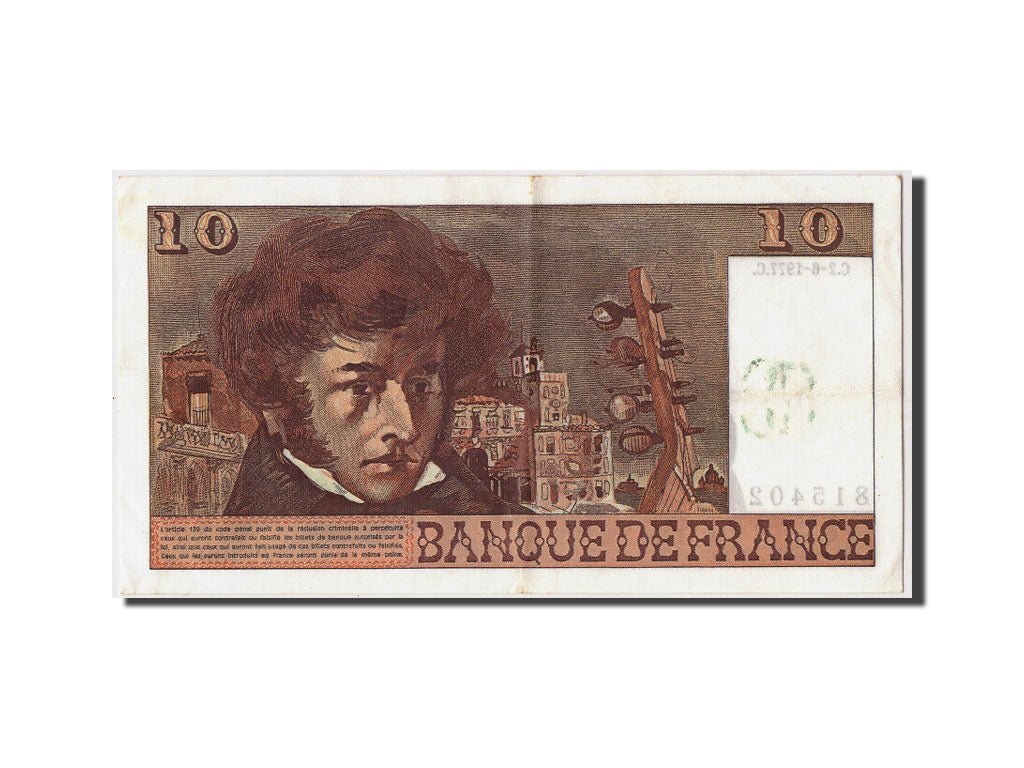 Banknote, France, 10 Francs, 10 F 1972-1978 ''Berlioz'', 1977, 1977-06-02