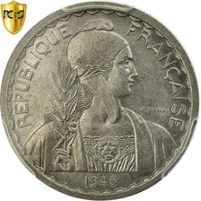 Coin, FRENCH INDO-CHINA, 20 Cents, 1945, Paris, PCGS, SP64, MS(64), Aluminum