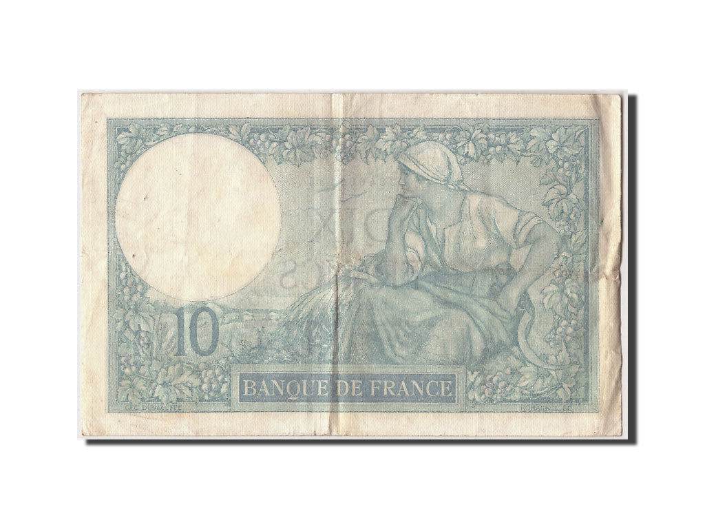 Billete, Francia, 10 Francs, 10 F 1916-1942 ''Minerve'', 1923, 1923-08-04, MBC