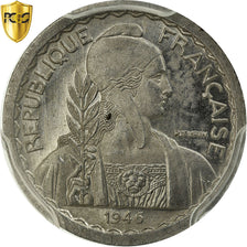 FRANCUSKIE INDOCHINY, 5 Cents, 1946, Paris, PRÓBA, Aluminium, PCGS, MS(64)