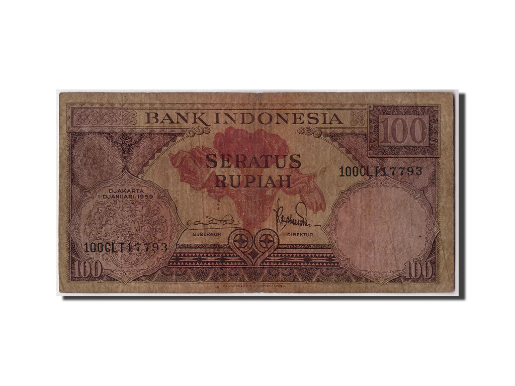 Banconote, Indonesia, 100 Rupiah, 1959, 1959-01-01, MB