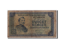 Biljet, Tsjecho-Slowakije, 20 Korun, B