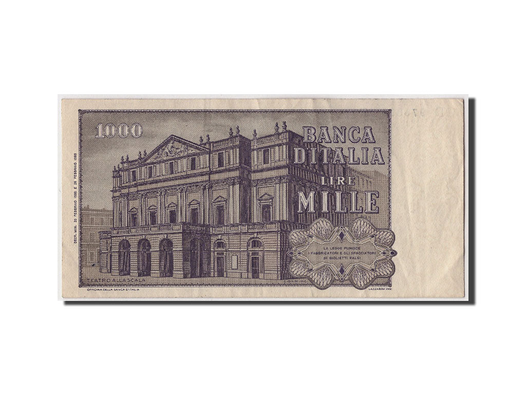 Italy, 1000 Lire, 1980, KM #101g, 1980-02-20, AU(50-53), CD 976892 F