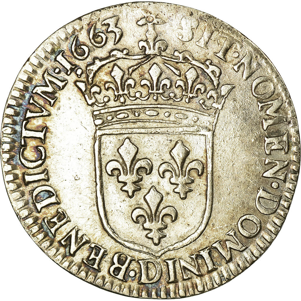 Coin, France, Louis XIV, 1/12 Écu au buste juvénile, 1/12 ECU, 10 Sols, 1663