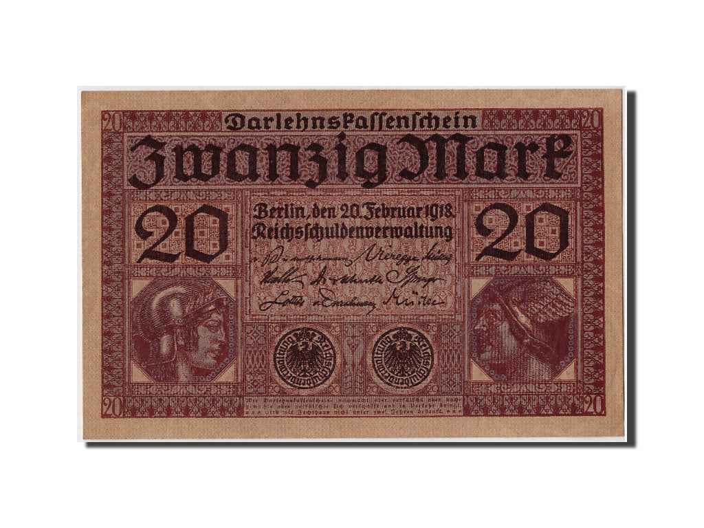 Germany, 20 Mark, 1918, KM #57, 1918-02-20, UNC(63), G.5433185
