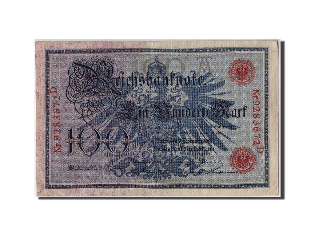 Biljet, Duitsland, 100 Mark, 1908, 1908-02-07, TTB
