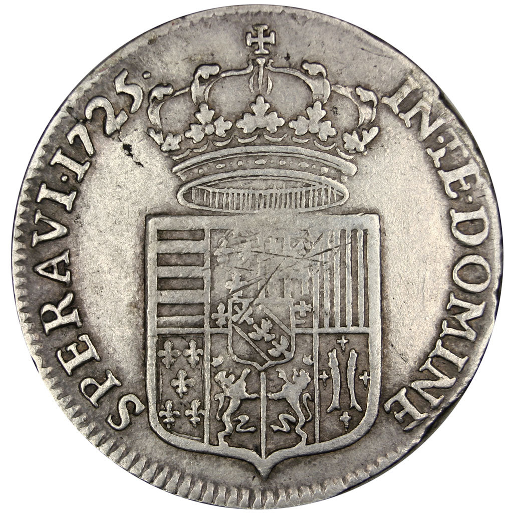 FRANCE, Ecu, 1725, Nancy, EF(40-45), Silver, Boudeau #1581, 20.19