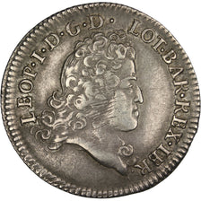 GERMAN STATES, 1/2 Thaler, 1724, Nancy, KM #103, AU(50-53), Silver, Boudeau...