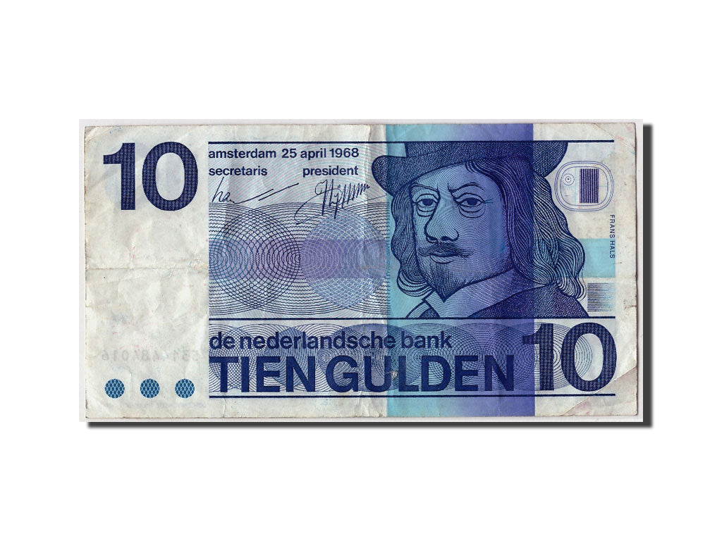 Paesi Bassi, 10 Gulden, 1968, 1968-04-25, MB