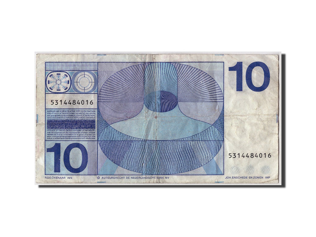 Paesi Bassi, 10 Gulden, 1968, 1968-04-25, MB