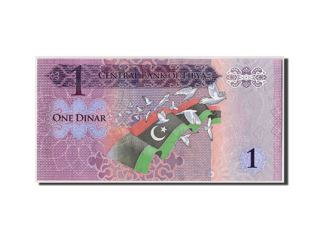 Libya, 1 Dinar, KM #76, UNC(65-70), 1 2/1 7767410