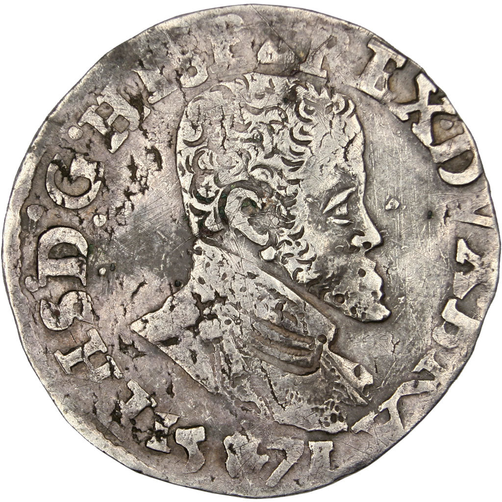 Belgium, 1/10 Ecu, 1571, Anvers, EF(40-45), Silver, 3.40