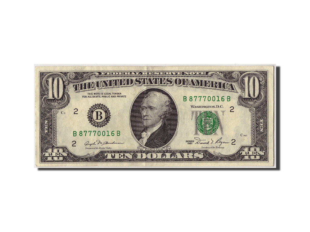 United States, Ten Dollars, 1981, KM #3525, AU(50-53), B87770016B